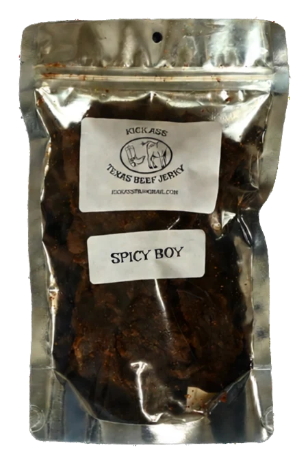 Spicy Boy beef jerky bag